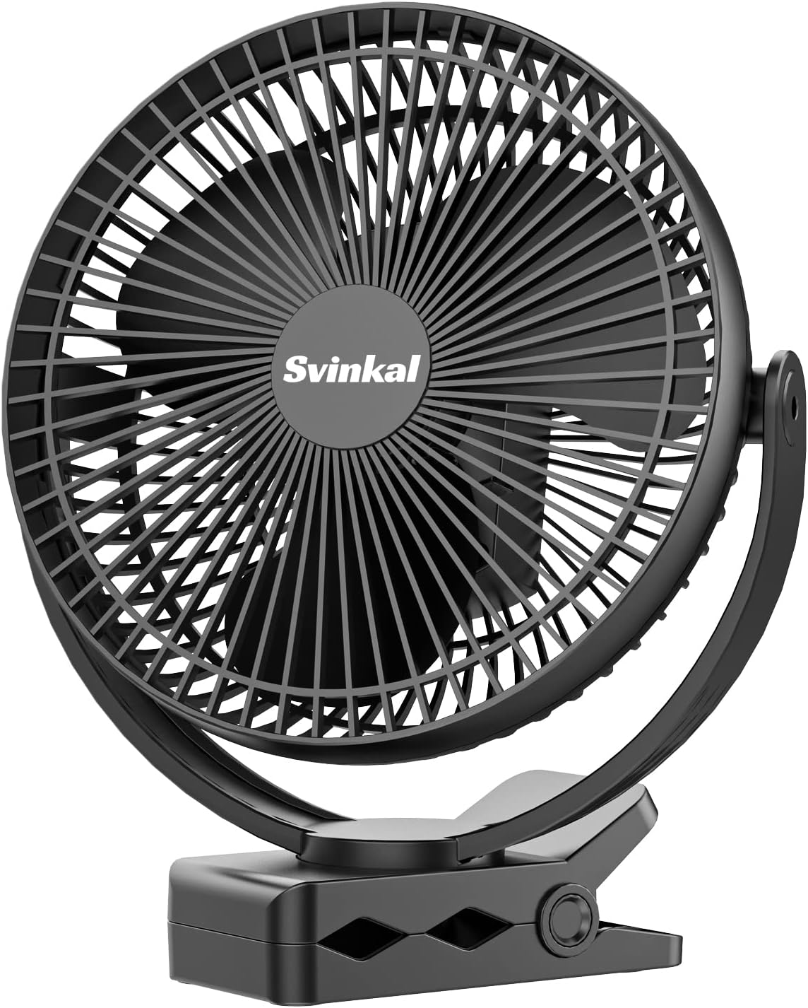 Svinkal USB Desk Fan, 20000mAh Rechargeable Battery Operated Fan, 200 hours long-lasting camping fan, 2/4 Hours Timer, 3 Speed