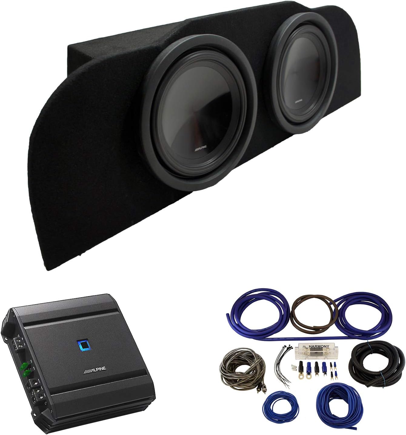 Compatible with 2003 2004 2005 2006 2007 2008 2009 2010 2011 2012 2013 2014 2015 Infiniti G35 Coupe Alpine SWT-10S4 Car Audio Subwoofers Dual 10