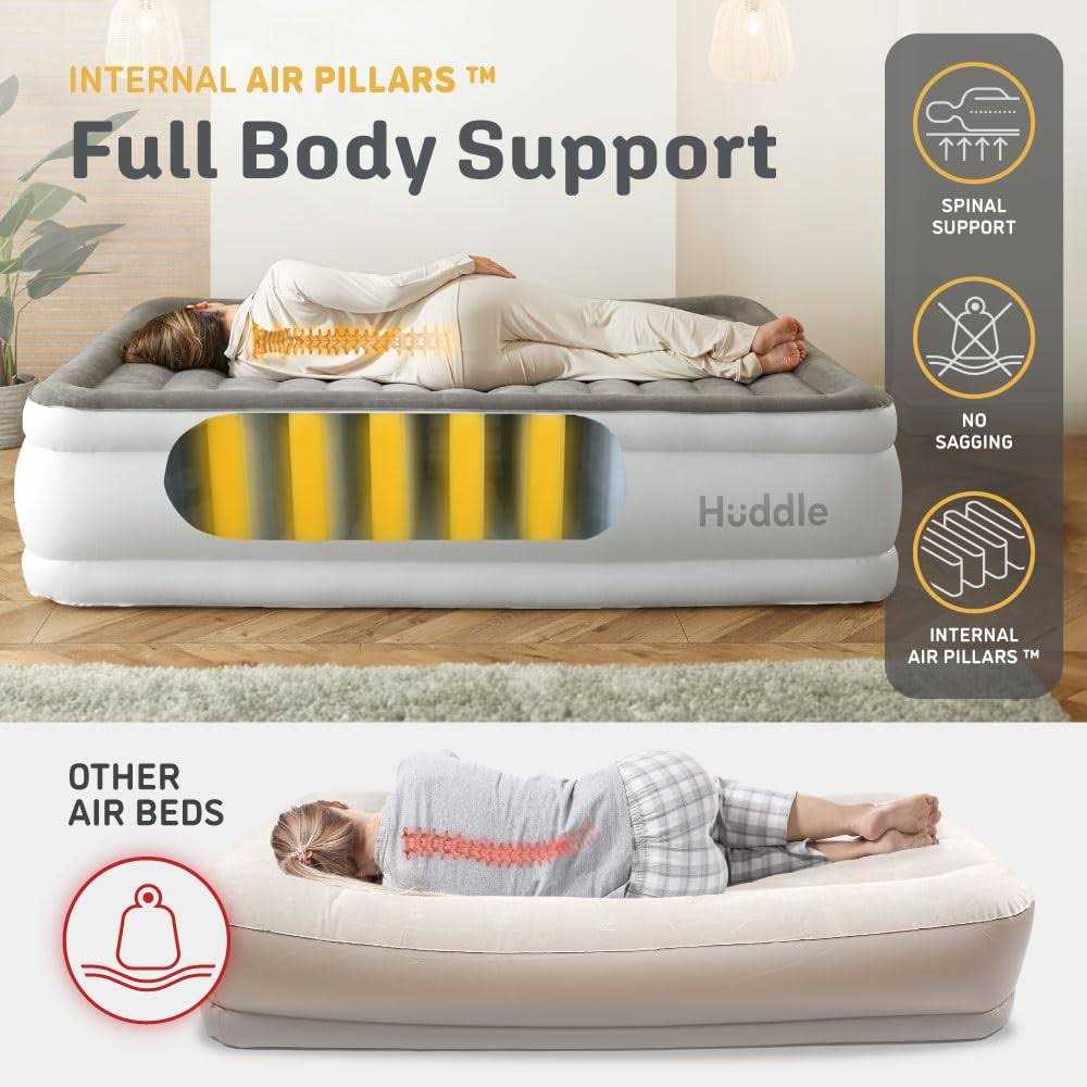 Huddle Luxury Air Bed with Patented Dual Pump SlumberGuard Premium Technology - Sports Supplies Online Store