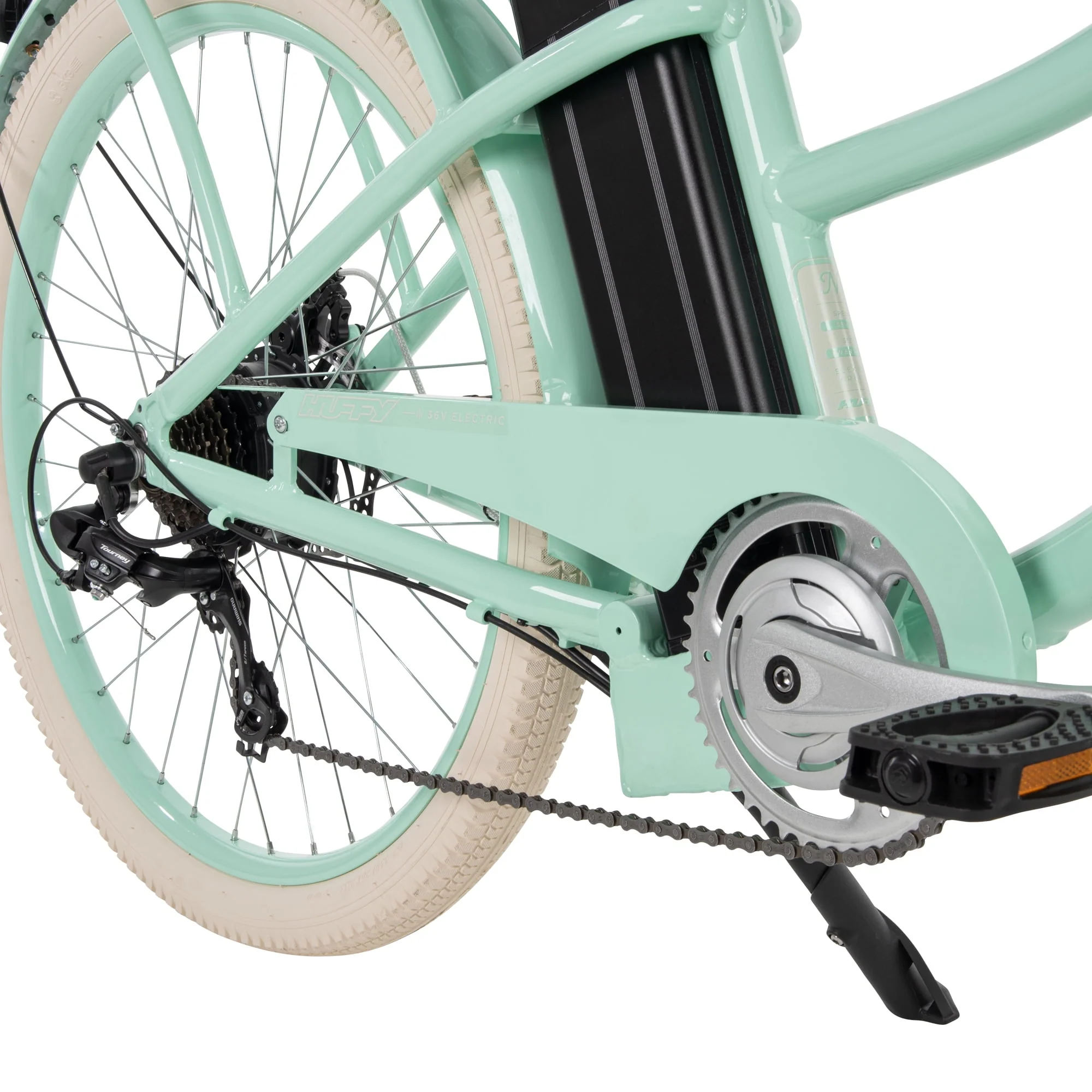 Huffy Nel Lusso 26-in 7-Spd Electric Cruiser Bike with Throttle, Ages 14+ Years,  Mint Green,  36V, 350W