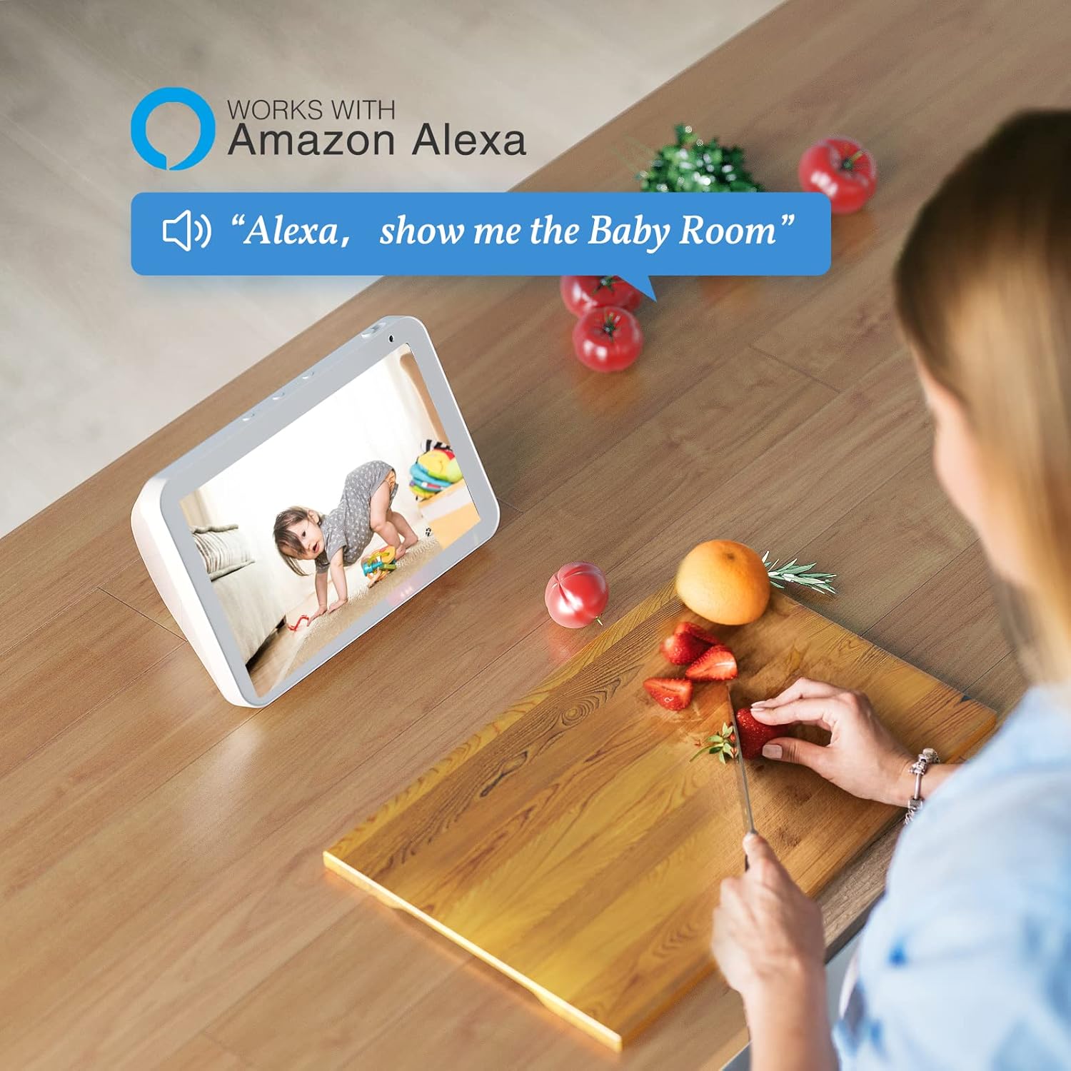 WiFi Camera Indoor, 1080P HD Smart Security Camera with &Night Vision, Motion Detection, Two-Way Audio, Nanny for Baby/Elder/Pet
