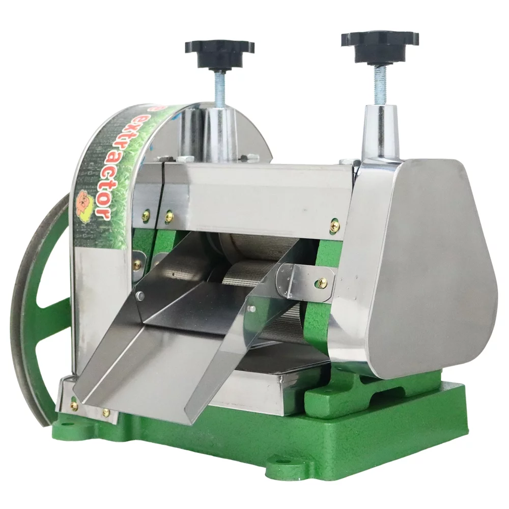 INTSUPERMAI Manual Sugar Cane Juicer Sugarcane Press Extractor Squeezer Stainless Steel with Knives