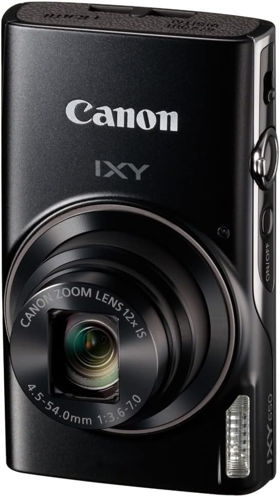 Canon PowerShot IXY 650 (ELPH 360) HS Compact Digital Camera 12x Optical Zoom IXY650 (Silver) Bundle + 64GB Memory Card + Camara Bag + Card Reader +