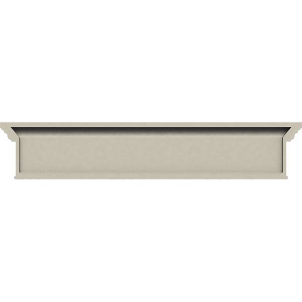Ekena Millwork CRH07X98BT 98x22 Bottom Width x 102x22 Top Width x 7 1/4x22H x 1x22P, Craftsman Crosshead with Bottom Trim