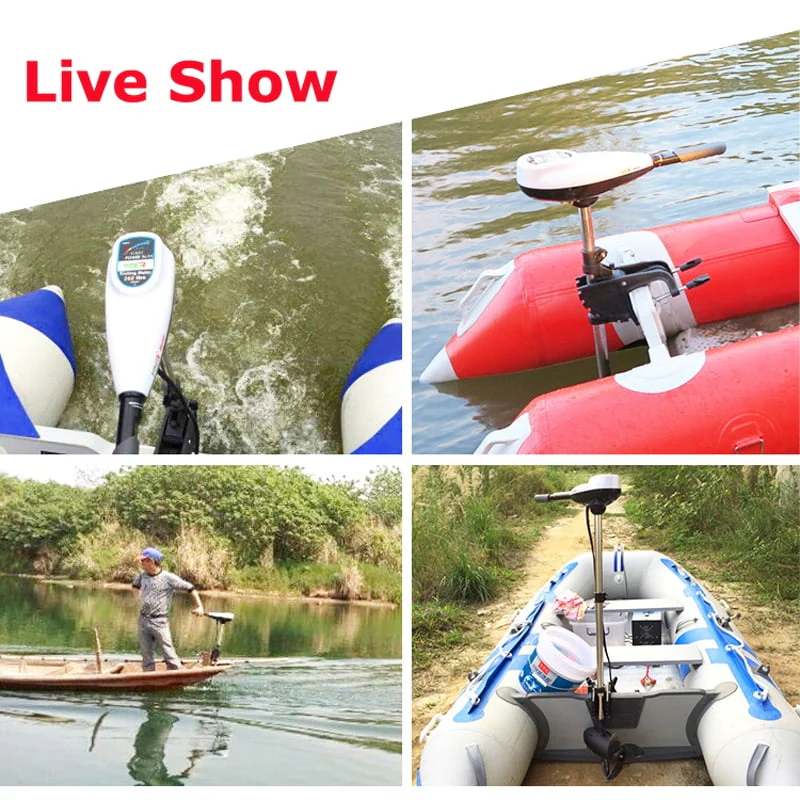 Techtongda 240lbs Thrust Electric Outboard Motor Outboard Engine Saltwater Electric Trolling Motor 24V
