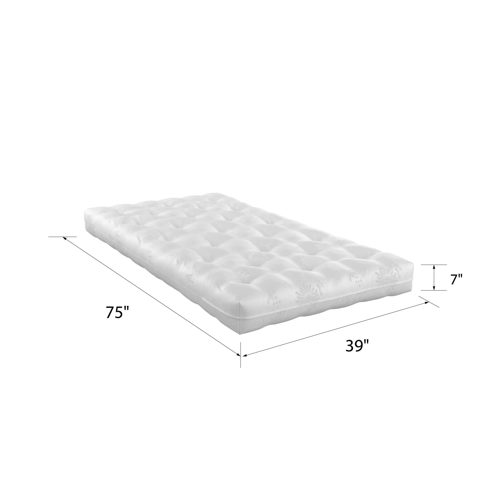 Signature Sleep Honest Elements 7" Natural Wool Mattress with Organic Cotton and Micro Coils, Twin Size, [bed_twin] - Curated Treasures Market