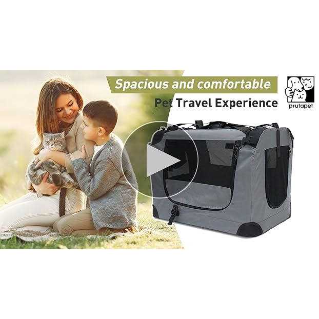 Prutapet Large Cat Carrier Soft-Sided Portable Pet Crate for Car Traveling with Collapsible Litter Box and Bowl - Pet Supplies online store