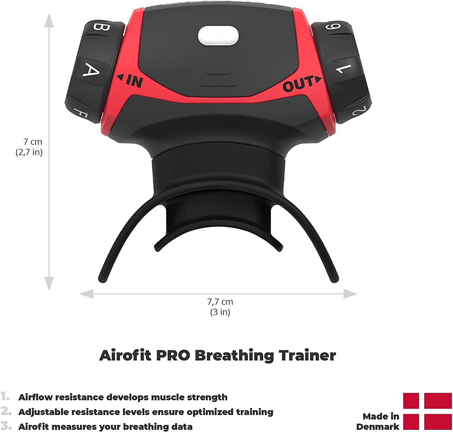 Airofit Pro Breathing Exercise Device + Guided Smart Breathing Trainer | Muscle Trainer for Enhanced Lung Capacity