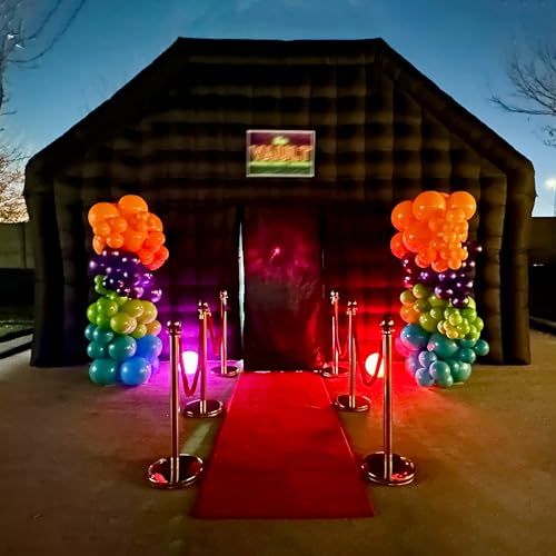 Large Black Inflatable Nightclub 20X16.5X12Ft Disco Cube Gazebo Event House with Logo Area Portable Inflatable Party Tent for Birthday, School Events