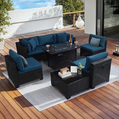 KIGOTY Patio Furniture Set 7 Pieces Conversation Sets, Outdoor Sectional Sofa