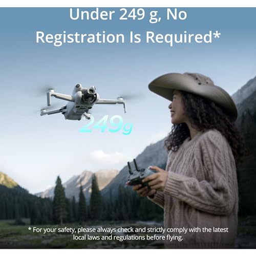 DJI Mini 4 Pro Drone Fly More Combo Plus with RC 2 Controller (With Screen) Folding Drone with 4K Video, Under 249g, 45 Mins Flight Time