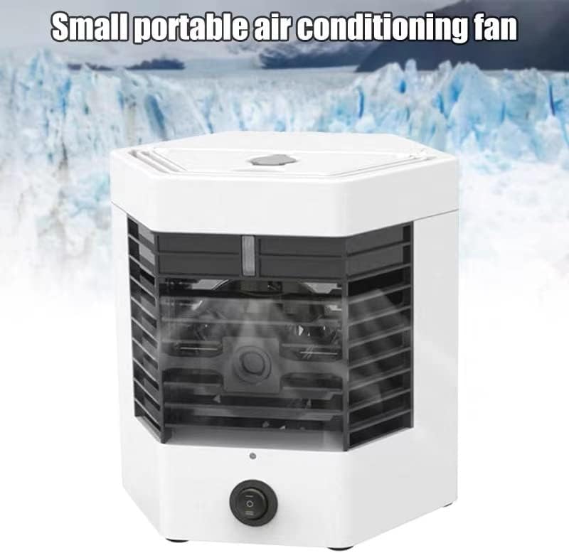 Portable air conditioner, personal air cooler, 2-speed, mini air conditioner, table fan in room and office, air humidifier, air cooler with USB cable