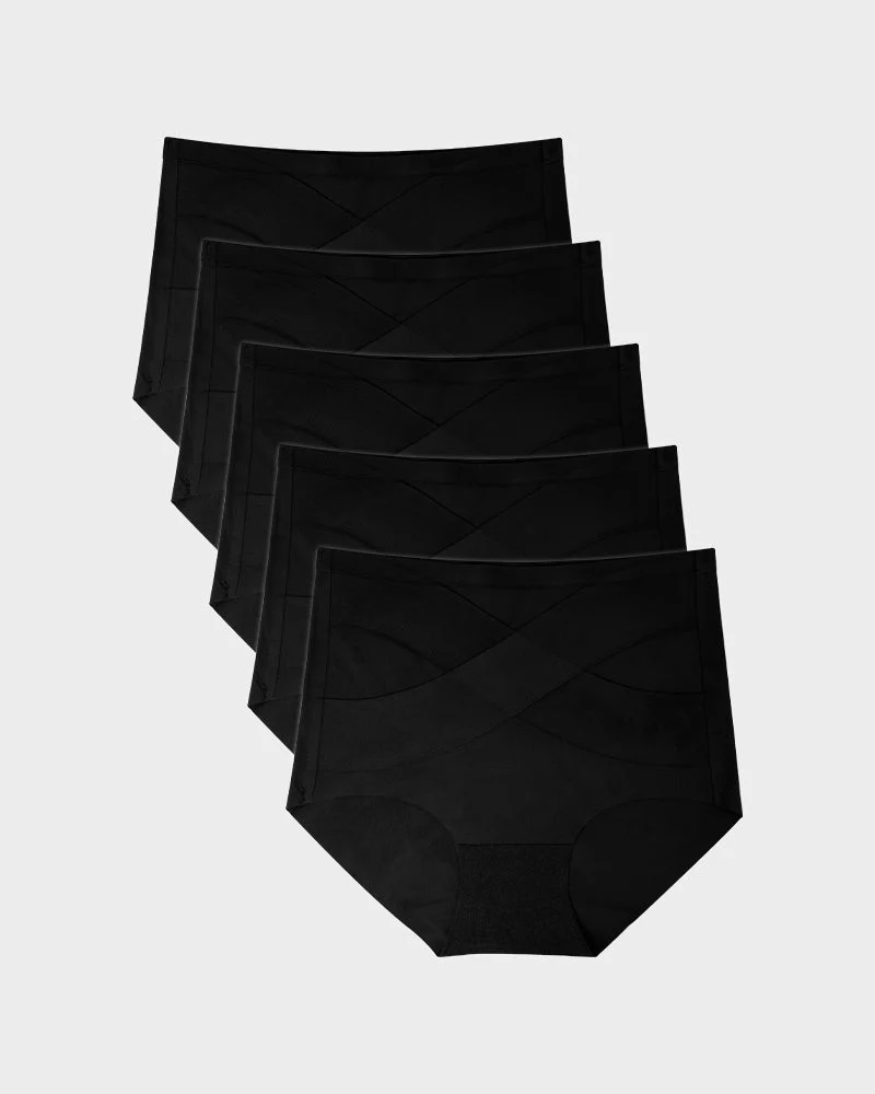 Seamless Tummy Control High-Waist Panties (5 Pack)