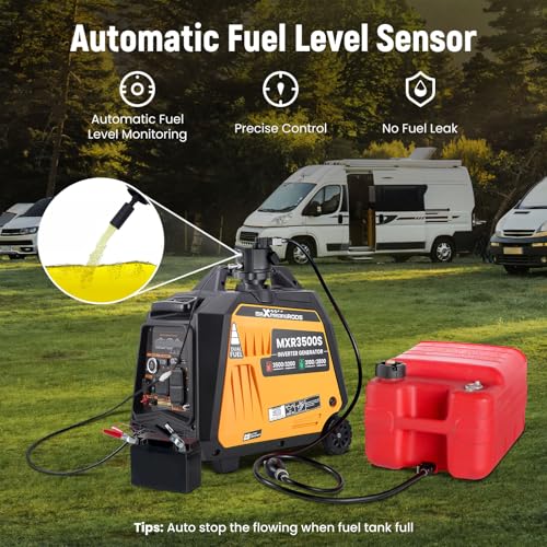 maXpeedingrods 3500 Watt Dual Fuel Inverter Generator with Gasoline Electric Fuel Pump