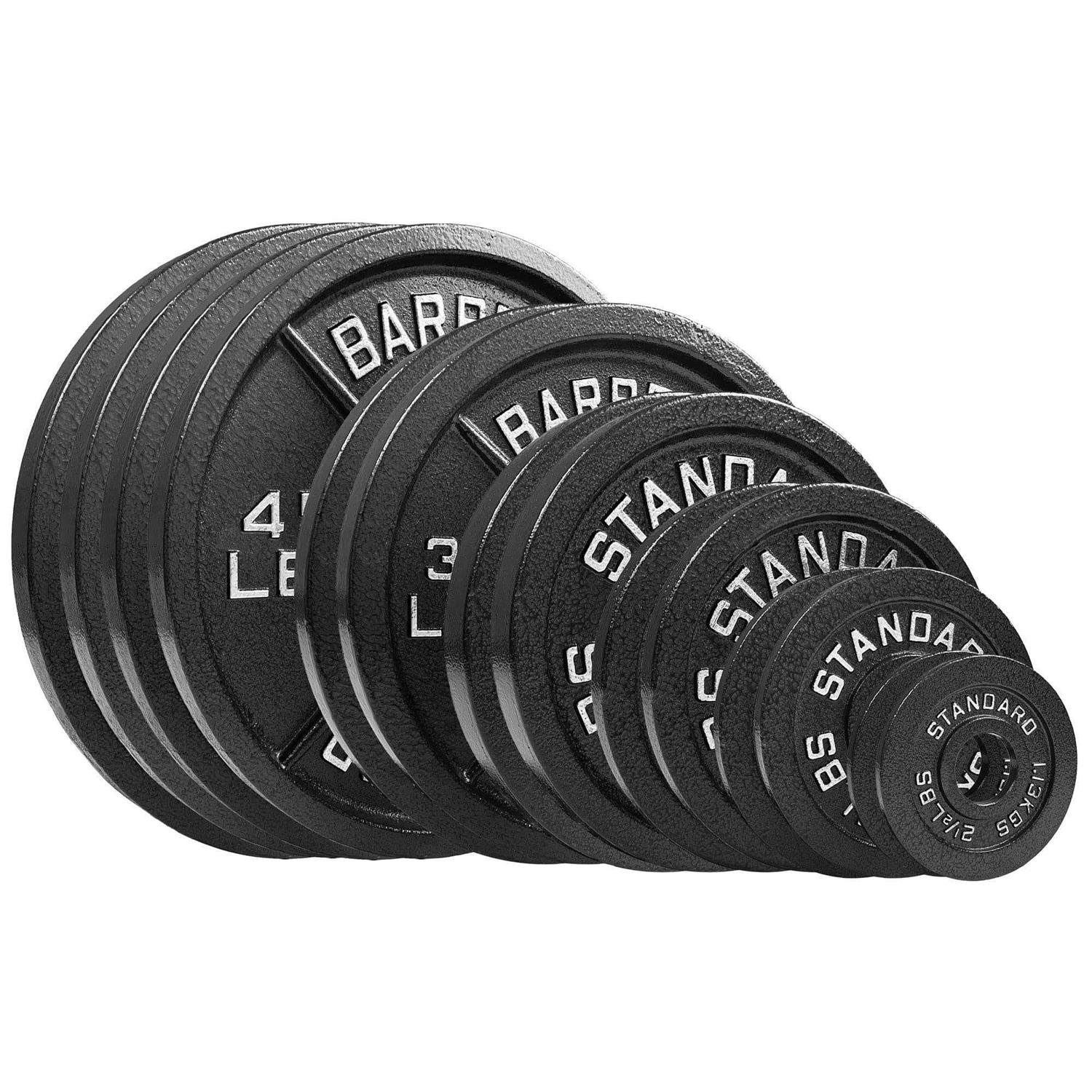 Steel Olympic Plates Set Olympic Standard Premium Coated 2.5lb, 5lb, 10lb, 25lb and for Weight Lifting Powerlifting - Sports Supplies Online Store