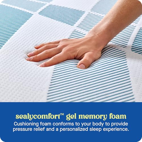 Sealy Dreamlife 12” Hybrid Mattress-in-a-Box, Queen, SealyComfort Gel Memory Foam, SealyResponsive Encased Coils, Surface-Guard Technology