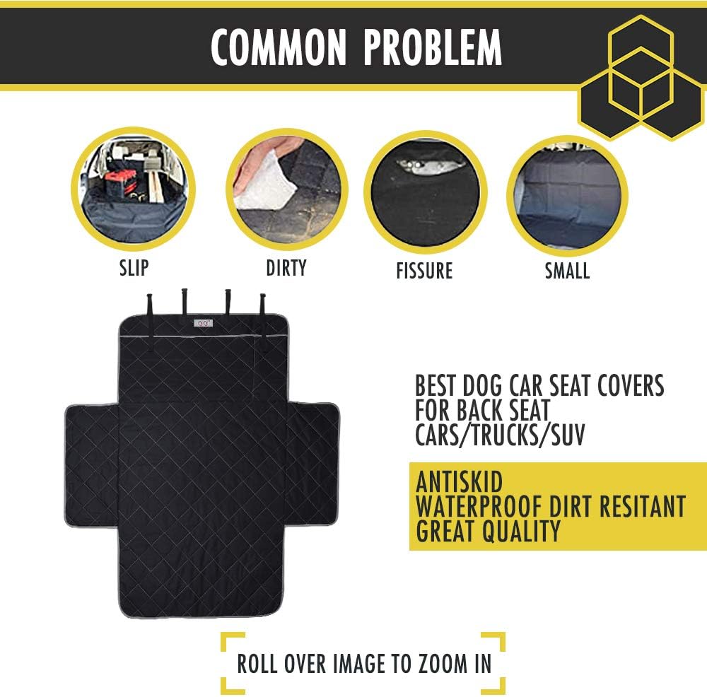Pet Cargo Liner for SUV - Extra Large Pockets,Heavy Duty Durability Mats for Dogs,100% Waterproof Cargo Cover,Nonslip Backing,Bumper Flap Protector