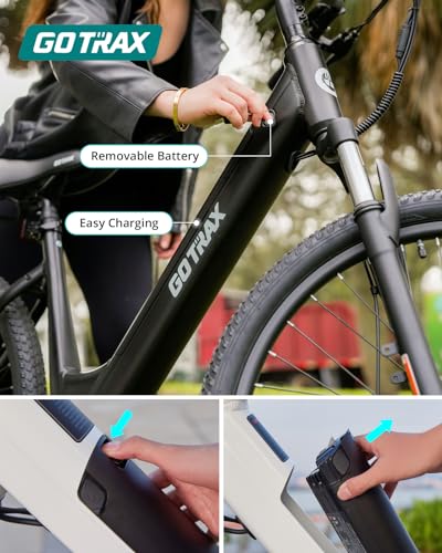 Gotrax Dolphin 26" Electric Bike, Max Range 30Miles(Pedal-assist1) & 20Mph Power by Peak 500W, 5 Pedal-Assist Levels & Front Suspension