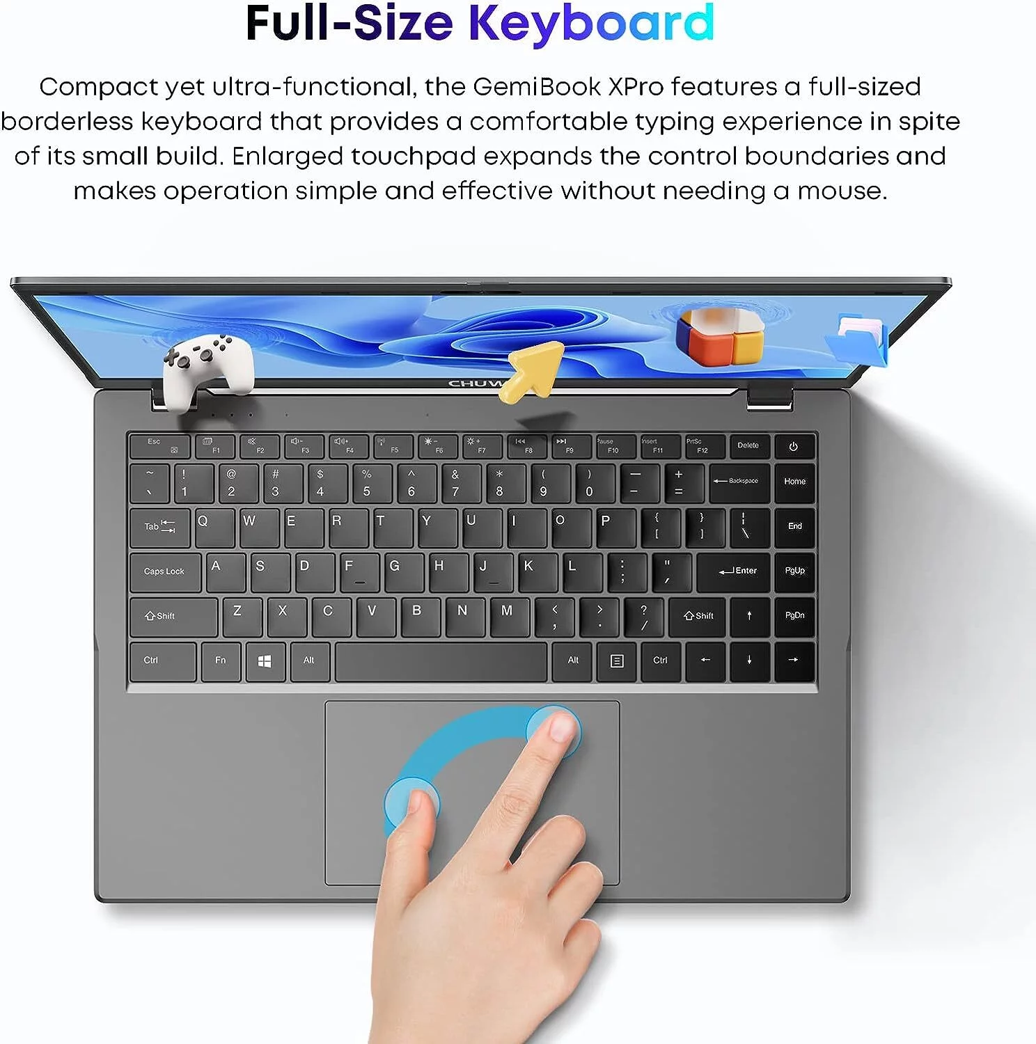 CHUWI GemiBook XPro 14" Laptop,256GB SSD 8GB RAM,12th Gen Intel Alder Lake N100(Up to 3.4GHz),Windows 11 Notebook Gaming Computer