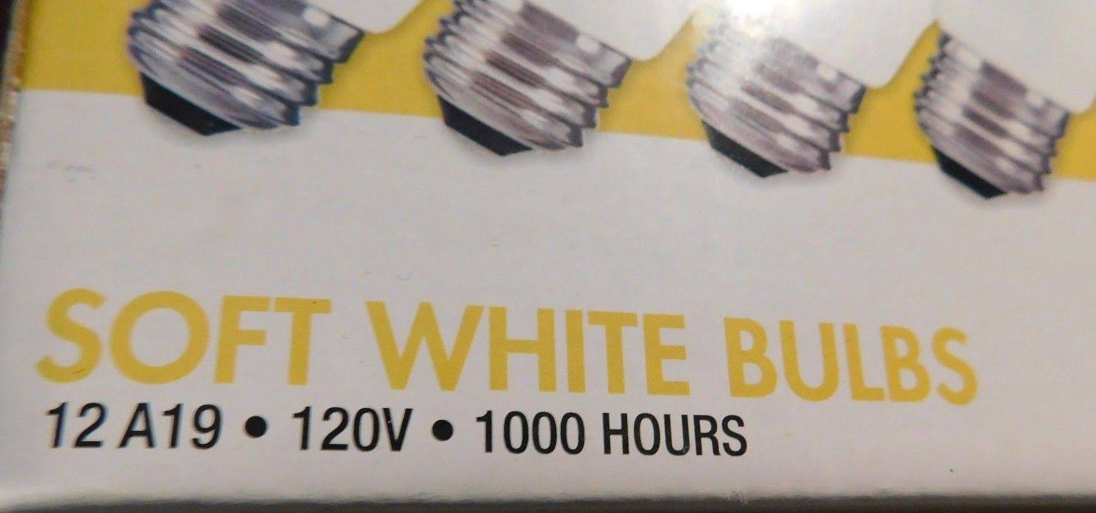 Home Luminaire 12 Pack 60 Watt Soft White Light Bulbs A19 Incandescent