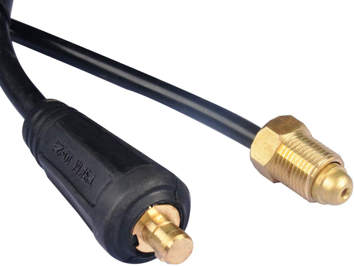 WP17V Tig Welding Torch Air-Cooled Tig Welding 13 Feet Cable,Connector: 5/8-18" gas hose &10-25 Europe Plug