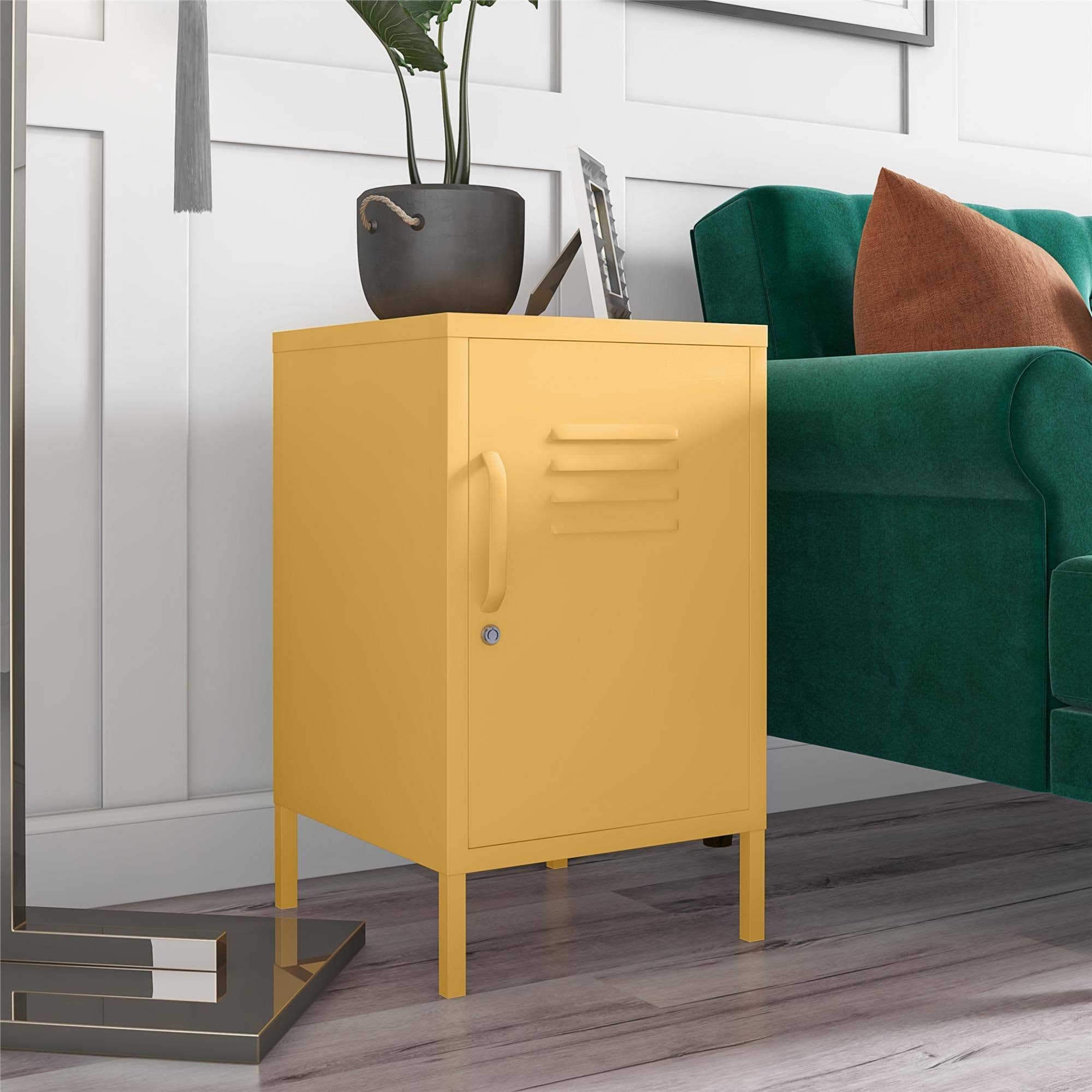 Novogratz Cache Metal Locker End Table - Orange