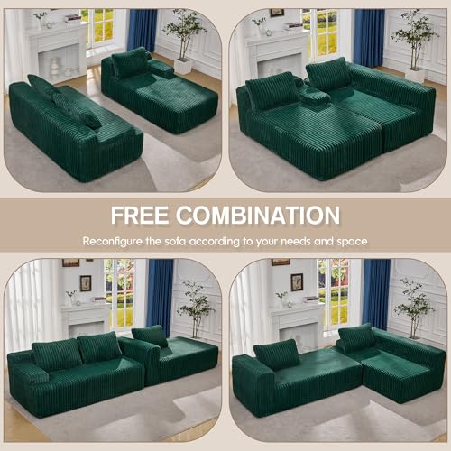 Modular Sectional Sofa Couches L-Shape Couch 3 Seat Modular Sofa Memory Foam Sectional Couches for Living Room