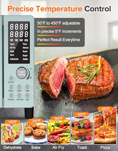 Nuwave Bravo Pro Smart 21QT Toaster Oven Air Fryer Combo, Convection Oven Countertop, 10 functions all in 1, with even & quick crisp technology