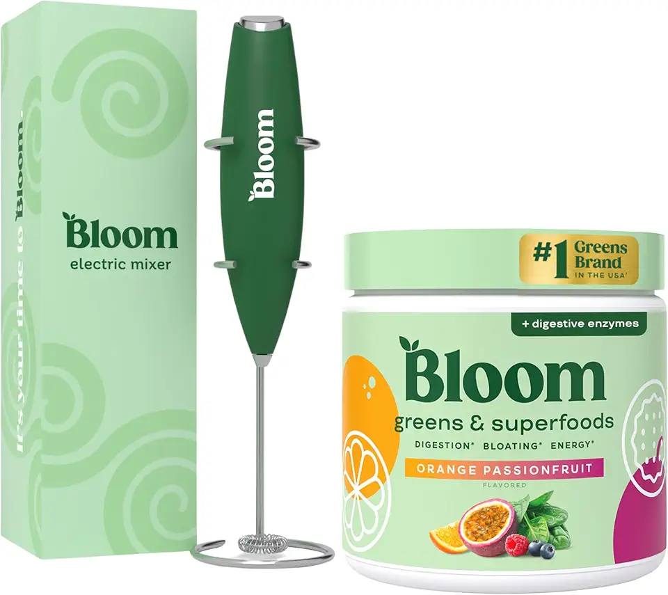 Bloom Nutrition Superfood Greens Powder, Digestive Enzymes with Probiotics and Prebiotics, Gut Health, Bloating Relief