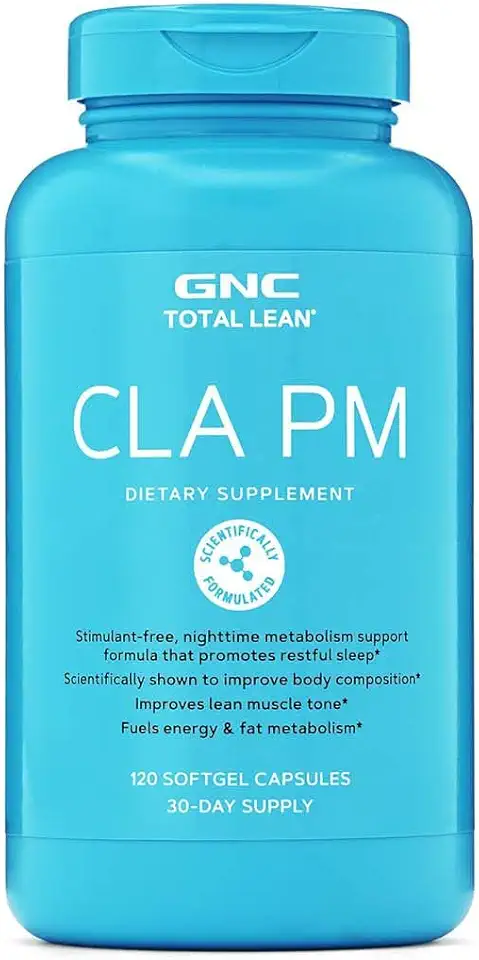 GNC Total Lean CLA PM | Nighttime Metabolism Support for Restful Sleep | 120 Softgels - Kansas Nuitrition - HNZSDS