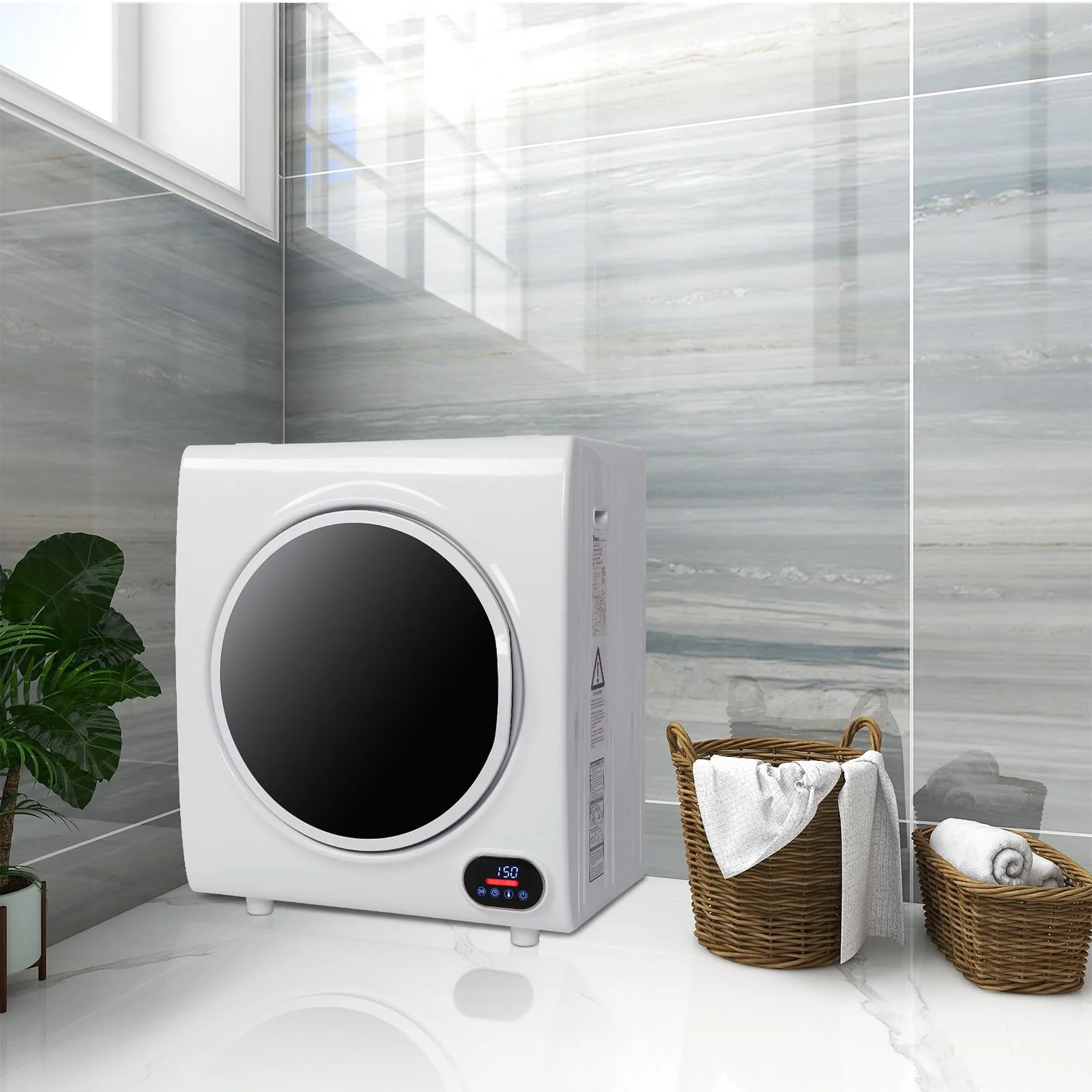 Winado 2.6 cu.ft Electric Portable Compact Laundry Clothes Dryer, White