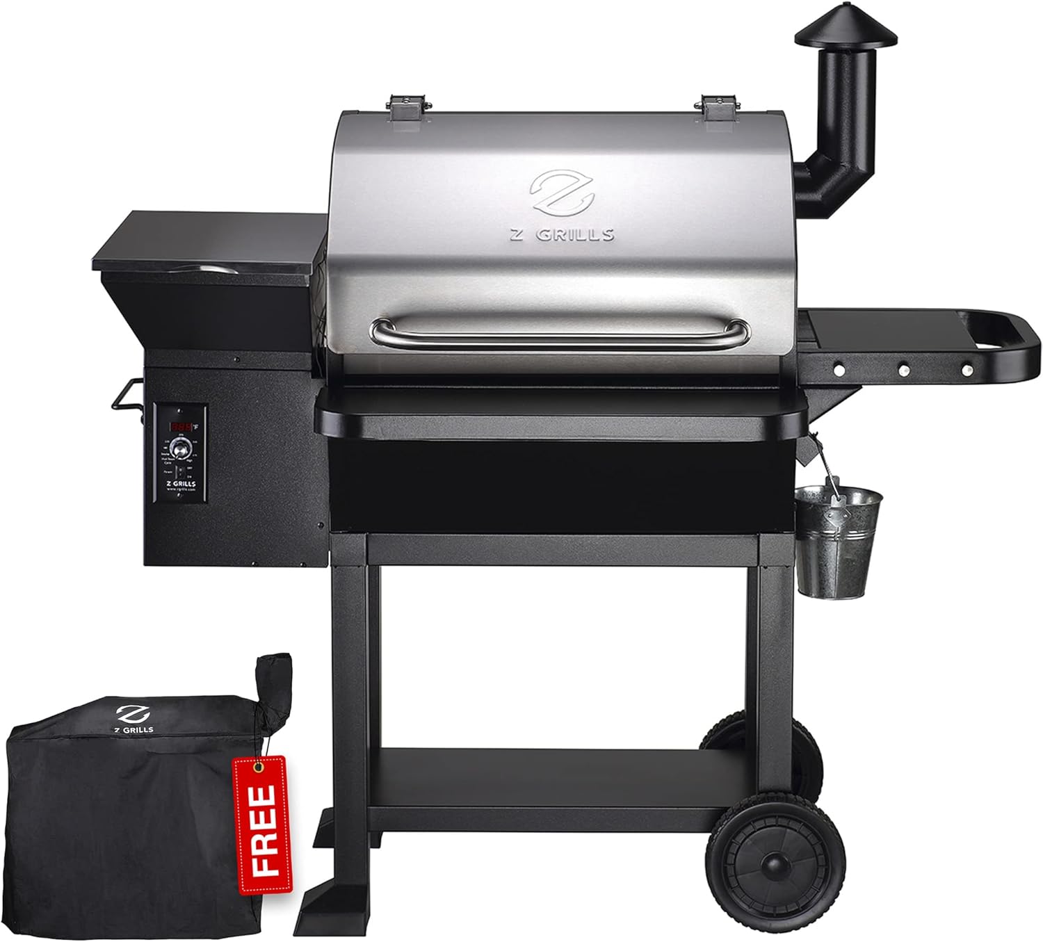 Z GRILLS ZPG-200A Portable Wood Pellet Grill & Electric Smoker – Camping BBQ Combo with Auto Temperature Control