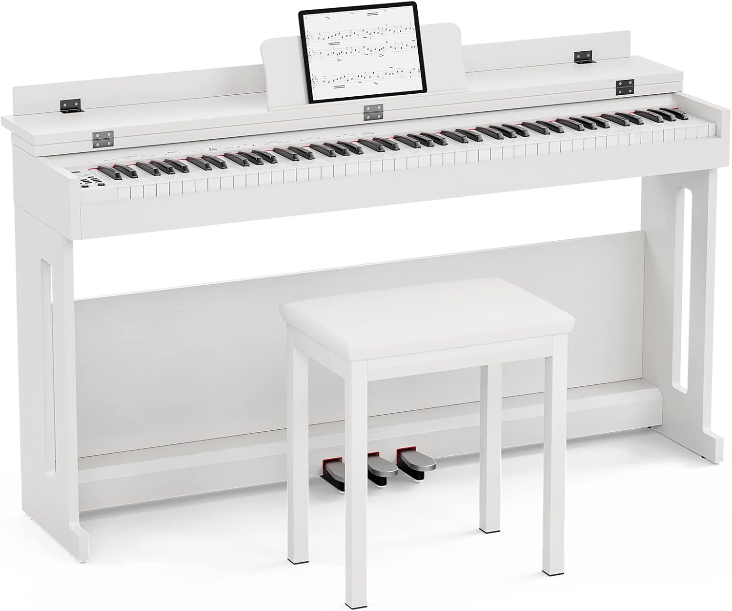 UMOMO 88 Key Weighted Keyboard Piano with Piano Bench