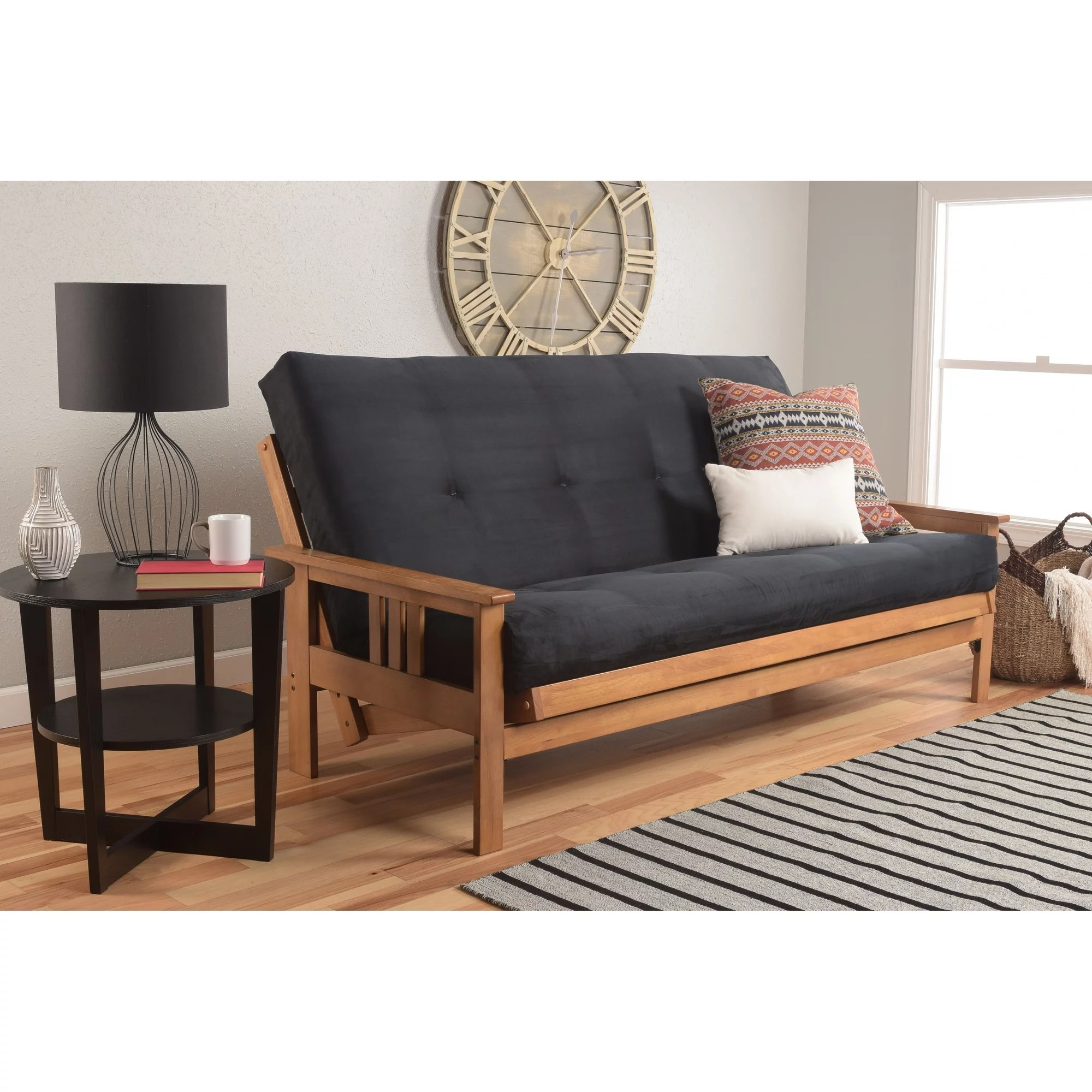 Kodiak Furniture Cotton and Foam Full-size Futon Mattress in Suede Blue