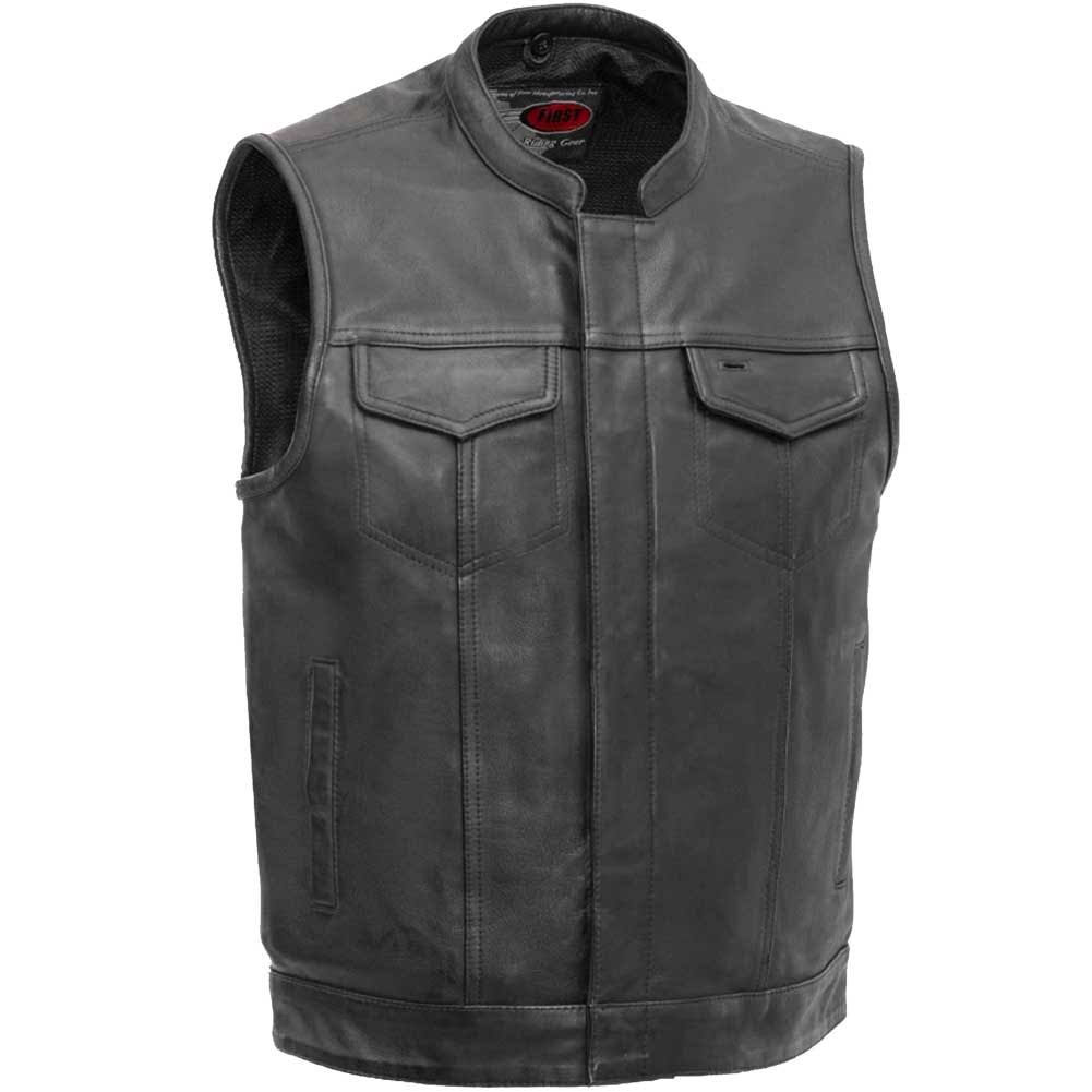 First Manufacturing Men&s Sharp Shooter Motorcycle Vest