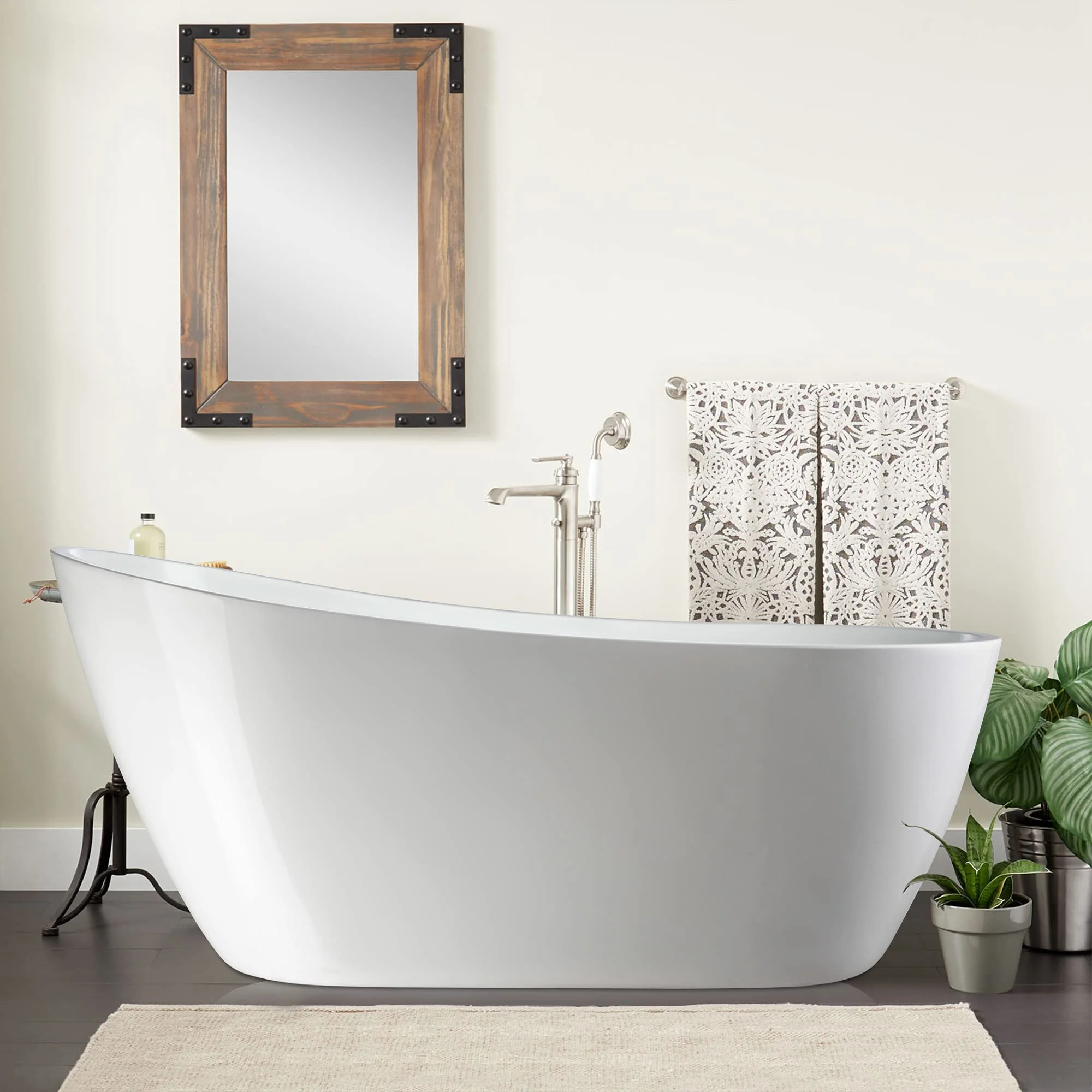 Vanity Art 55" x 28" Acrylic Freestanding Bathtub - Curated Treasures Market