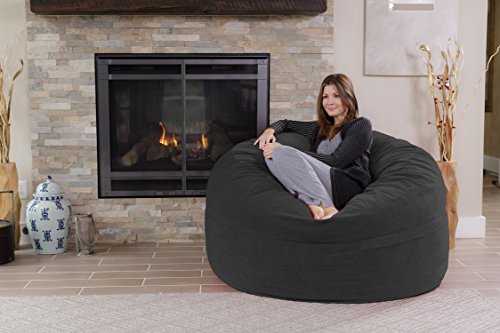 Chill Sack Bean Bag Chair - 5' Giant Memory Foam Lounge Chair with Soft Microfiber Cover – Cozy Furniture for Living Room, Dorm