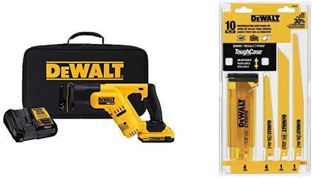 DEWALT 20V MAX* Cordless Reciprocating Saw Kit, Compact, 2-Amp Hour (DCS387D1)