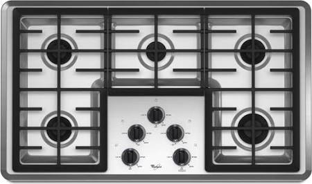 Whirlpool W5CG3625XS 36 Stainless Steel Gas Sealed Burner Cooktop