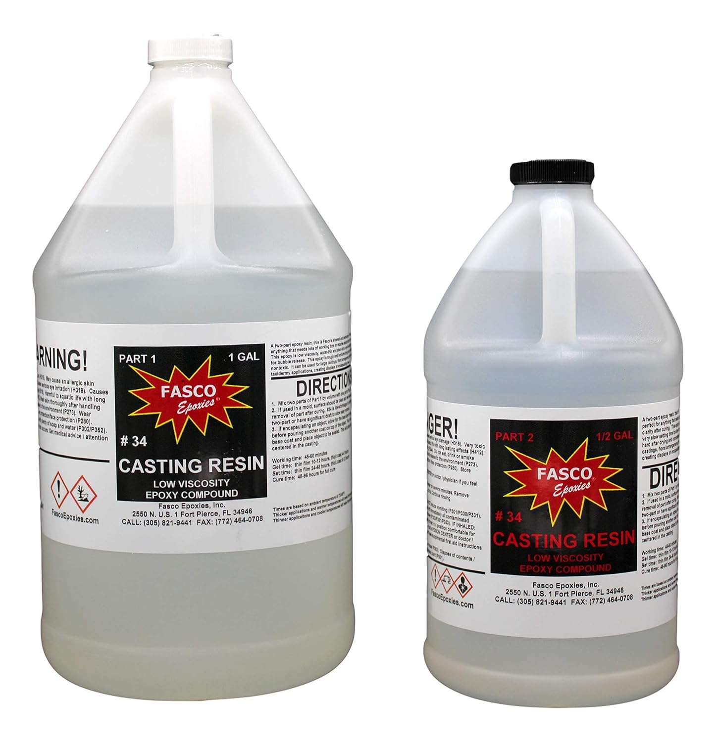 #34 Crystal Clear Casting Epoxy Resin – Deep Pour Epoxy for Artworks, Castings