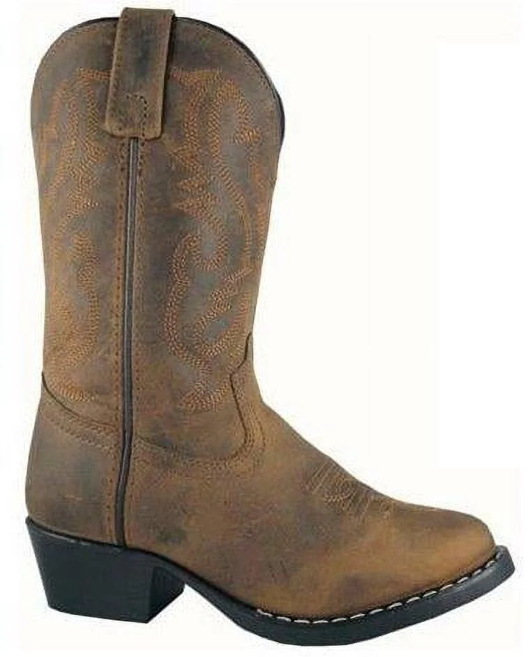 Smoky Mountain Boots Youth Boys Denver Brown Oiled Leather Western 5.5 D