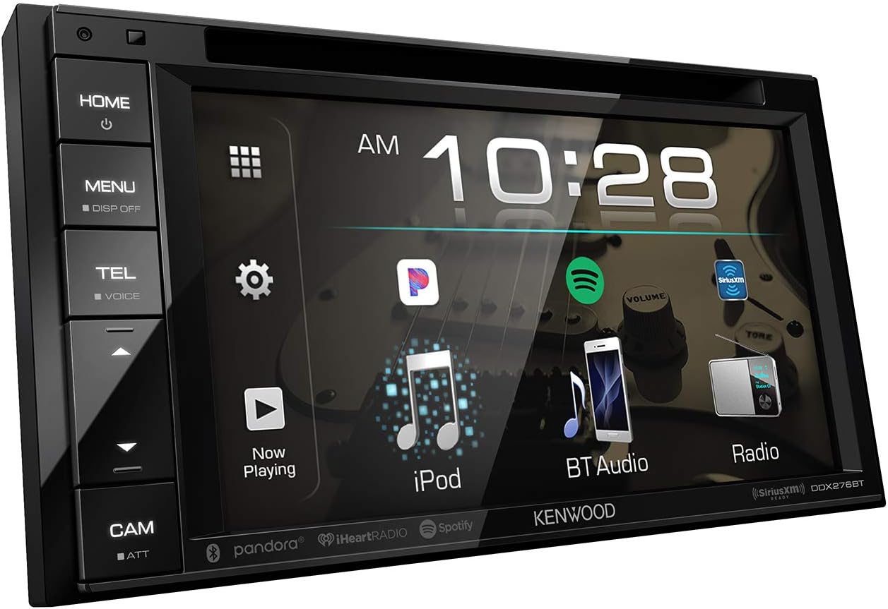 Kenwood DDX276BT 6.2 DVD Receiver with Bluetooth | Double DIN Bluetooth Car Stereo with 6.2 Clear Resistive Touch Panel