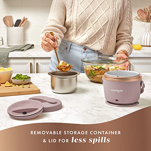 Crock-Pot Portable Electric Lunch Box, 20-Ounce Food Warmer, Moonshine Green | Ideal for Travel, On-the-Go | Keeps Food Spill-Free