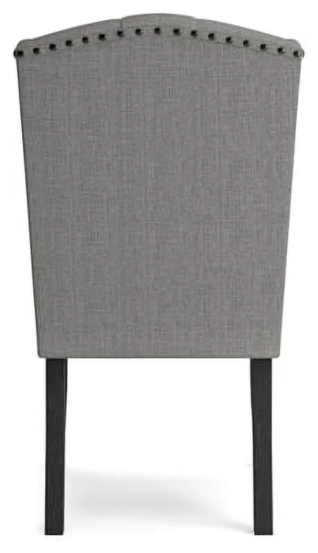 Signature Design by Ashley Jeanette Modern Tufted Dining Upholstered Side Chair, 2 Count, Gray