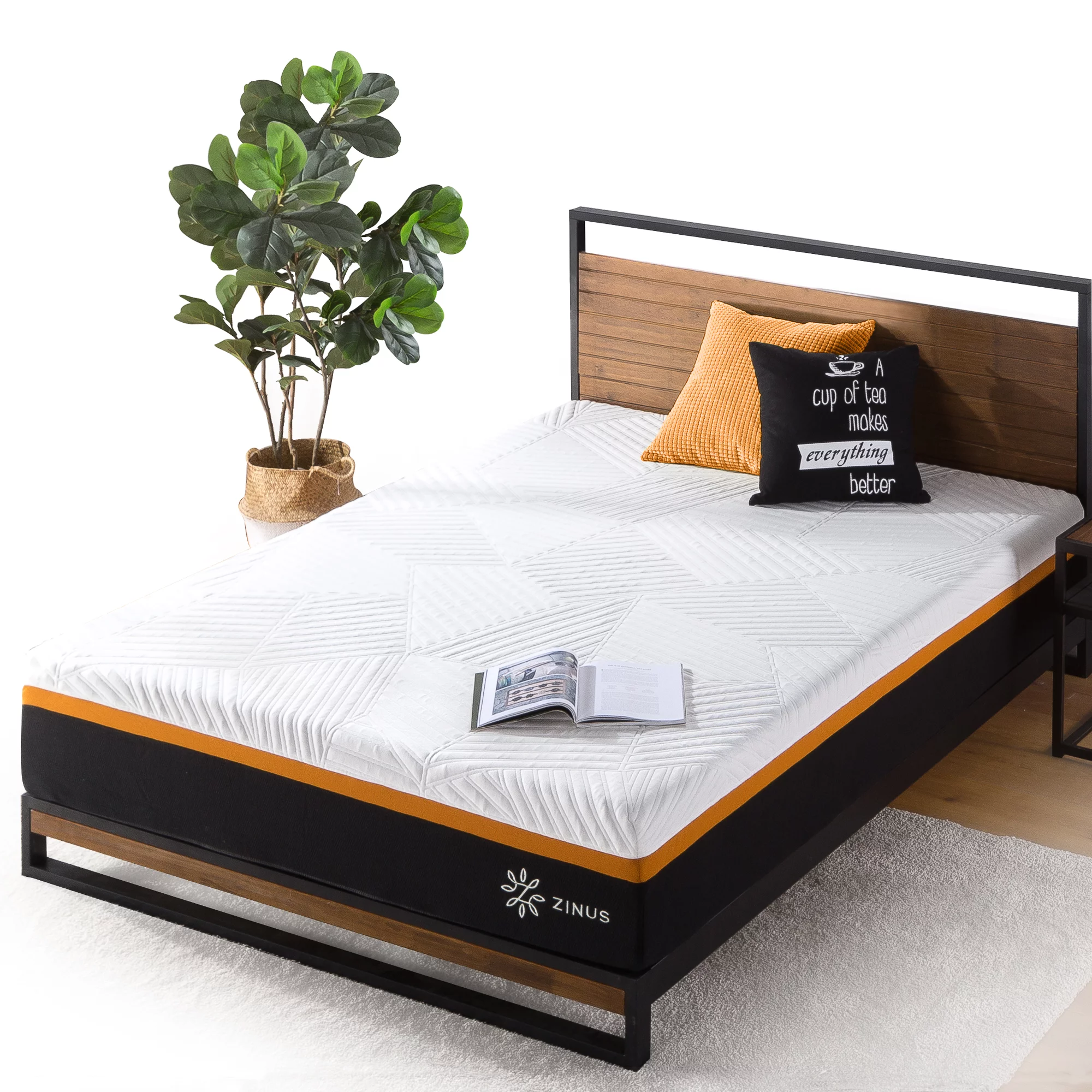 Zinus Cooling Copper ADAPTIVE® 12" Copper Memory Foam Pocket Spring Hybrid Mattress, Twin