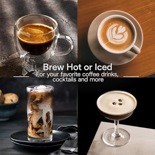 De'Longhi Dedica Duo Compact Espresso Machine - Cold Brew Coffee Maker with Milk Frother Wand- for Espresso, Hot & Iced Coffee, Cappuccinos