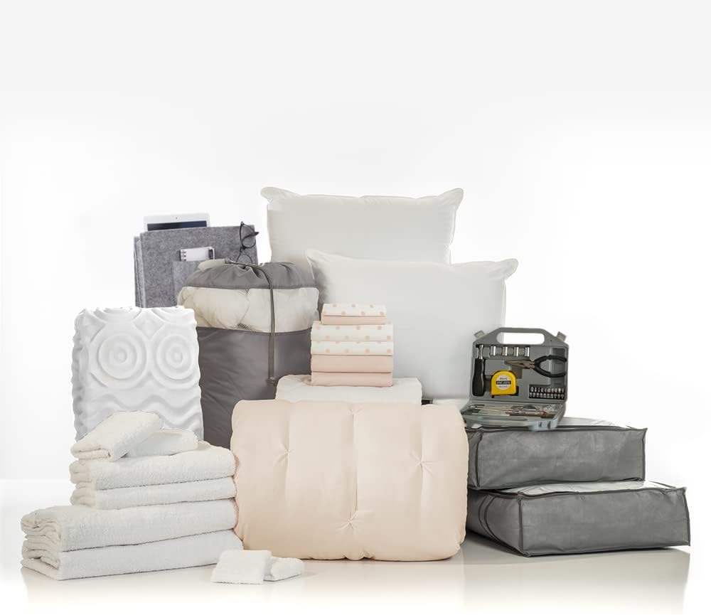 OCM College Dorm Room 25-Piece Complete Campus Pak Trunk Bundle | Twin XL Bedding