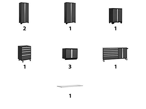 NewAge Products Bold Series Gray 10 Piece Set, Garage Cabinets, 56124