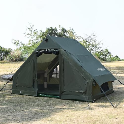 Inflatable Tents Blow up Tents for Camping, 4-6 Persons 4 Season Oxford Cabin Tent with pump