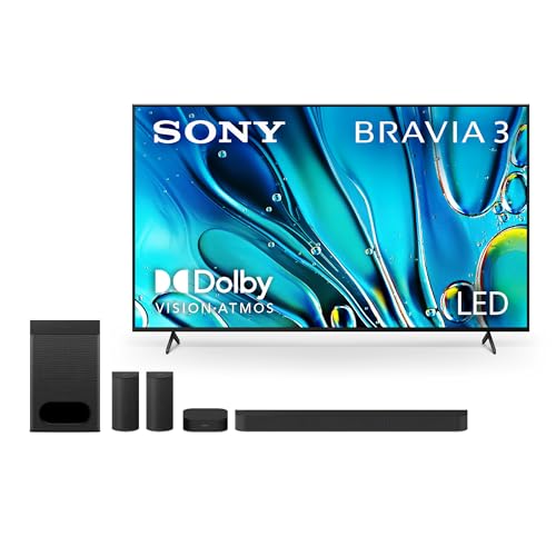 Sony 43-Inch Class 4K Ultra HD BRAVIA 3 LED Smart TV with Google TV, Dolby Vision HDR, and Exclusive Features for PlayStation®5 (K-43S30)